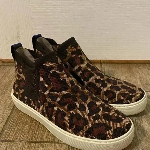 Rothy's The Chelsea Wildcat Pull On Knit Fabric High Top Sneaker - Picture 10 of 12